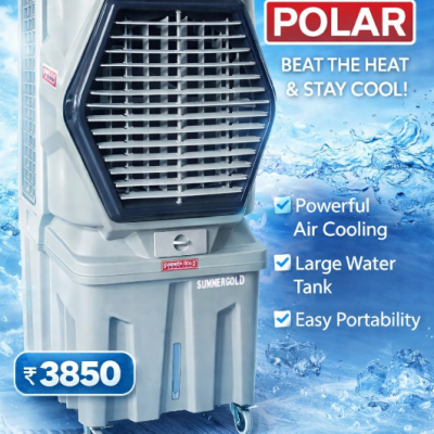 18” POLAR Air Cooler | 3850 m³/h Air Flow | Powerful Cooling | Large Water Tank | Heavy Duty Desert Cooler | ₹3850