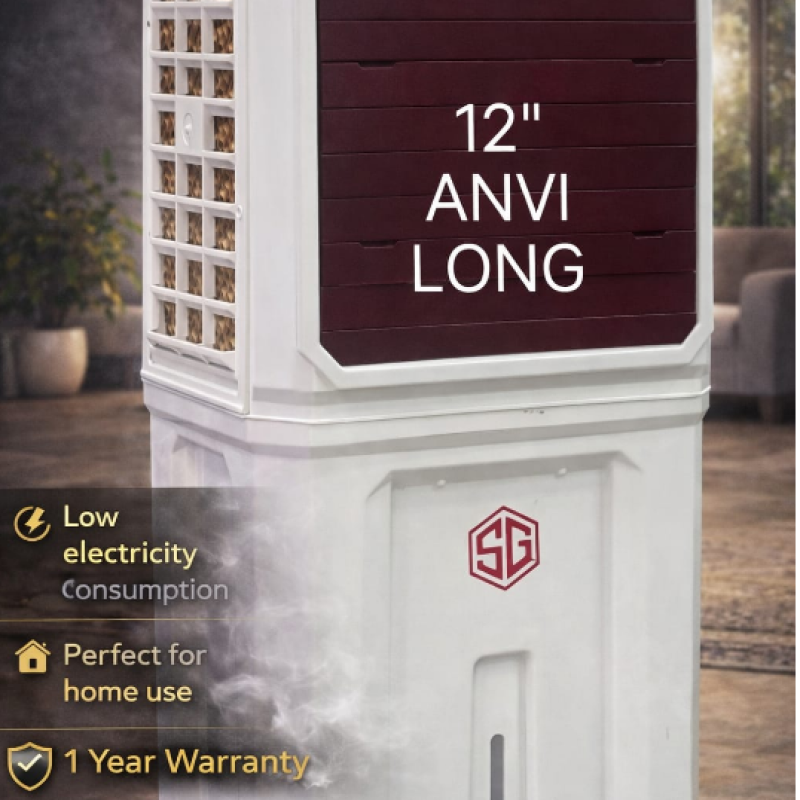 12" ANVI LONG High-Speed Personal Air Cooler | Low Electricity Consumption | Ideal for Home Use | 1 Year Warranty | ₹2550