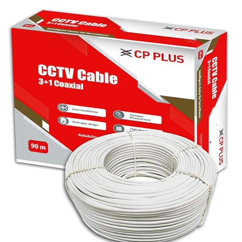 CP Plus CCTV Cable 90 Meter 3+1 (Power + Video Cable Roll)